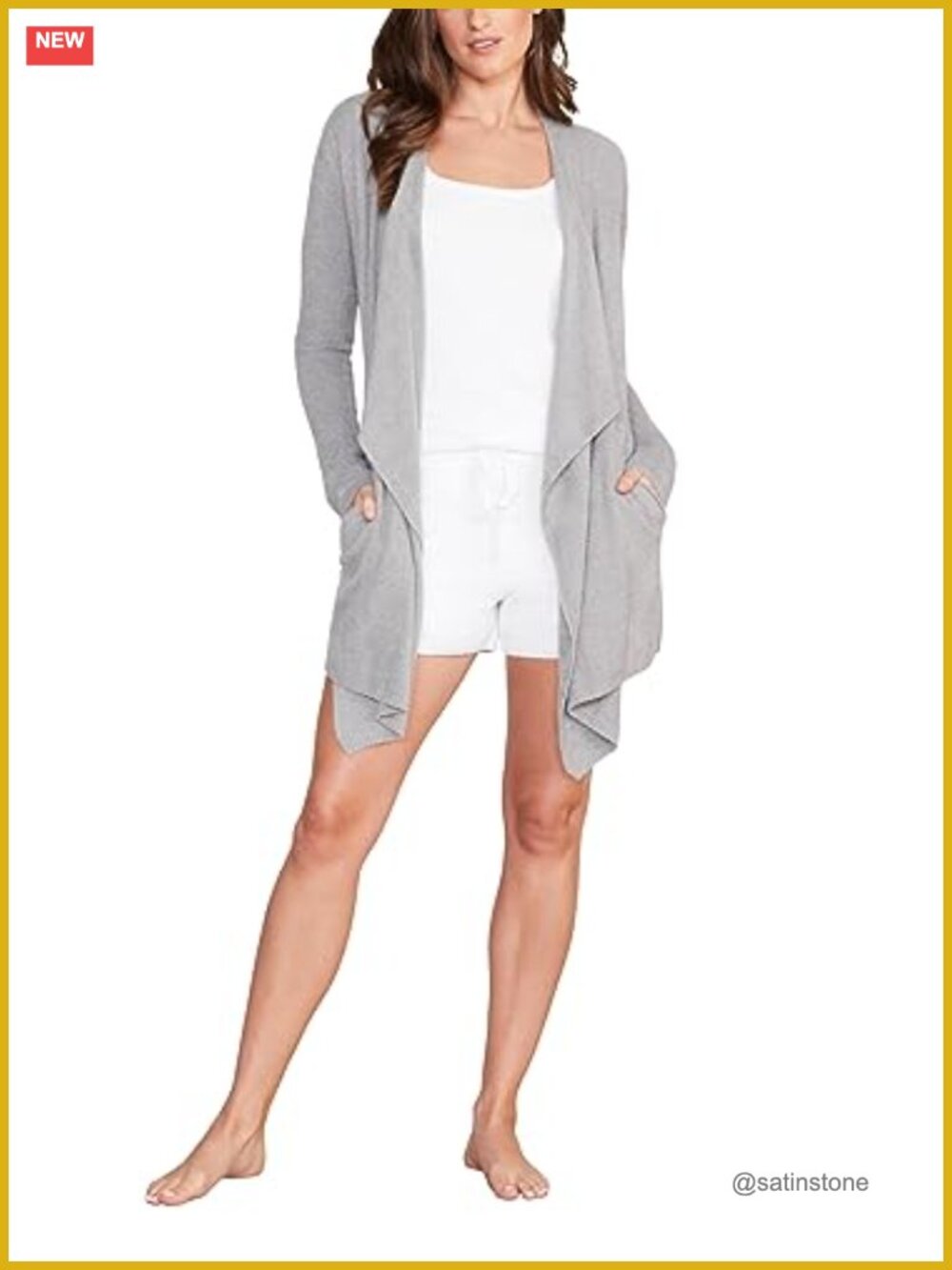 Women's CozyChic Lite Wrap Cardigan Soft Knit with Pockets